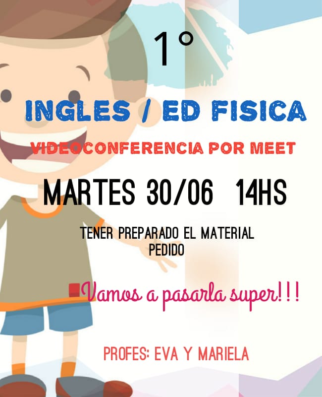 1ro Inglés y Ed. Física